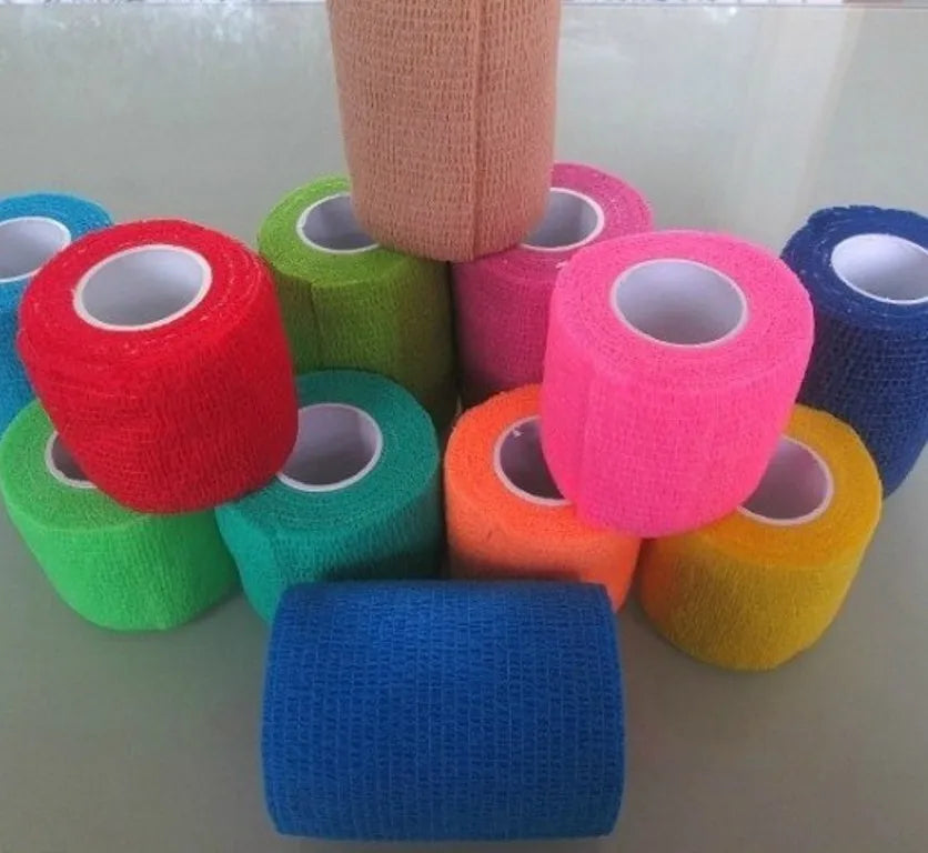 Soft Lightweight Stretch Grip Hockey Stick Self Adhesive Cotton Sports Bandage Tape