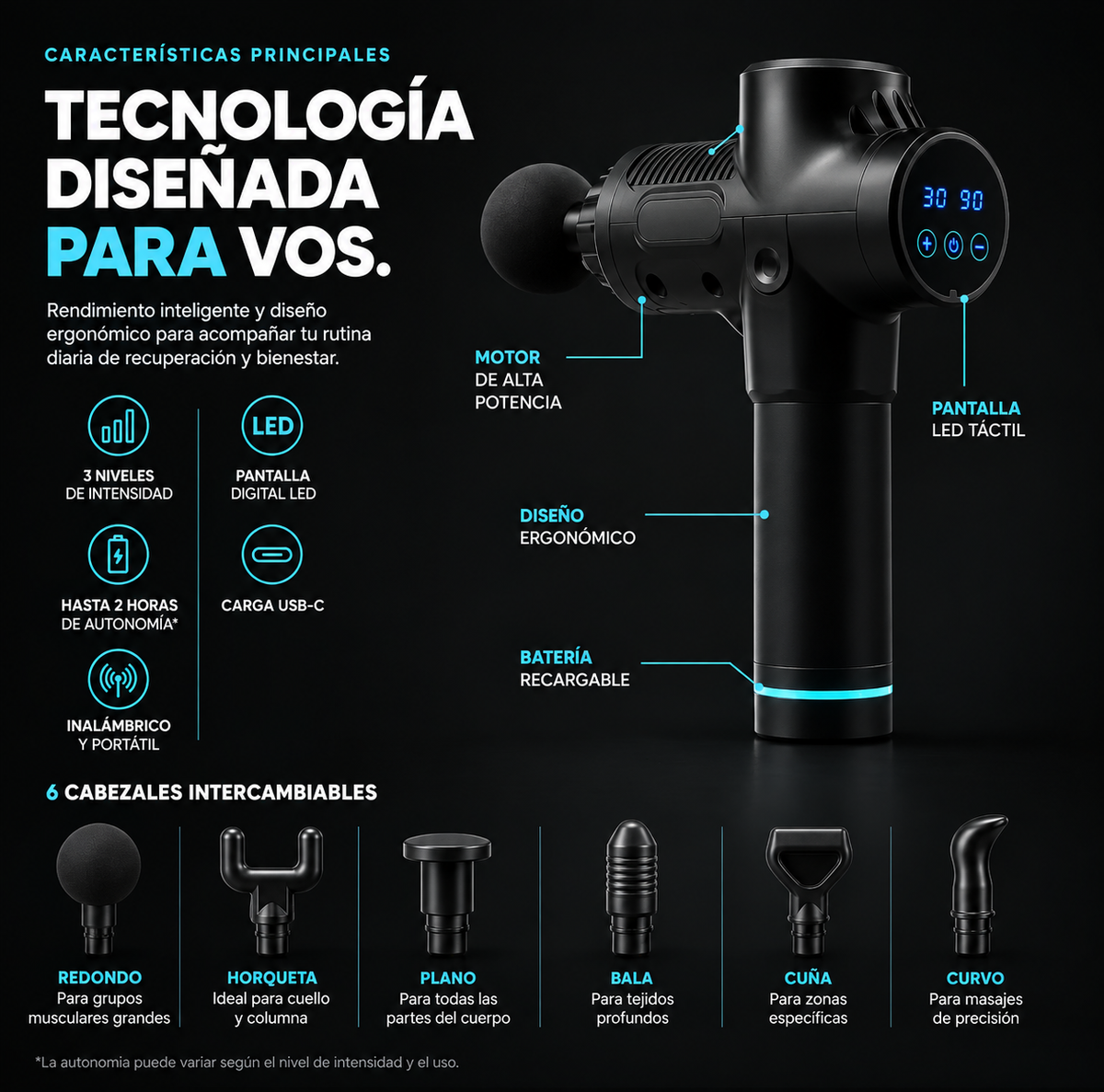 Pistola Masajeadora