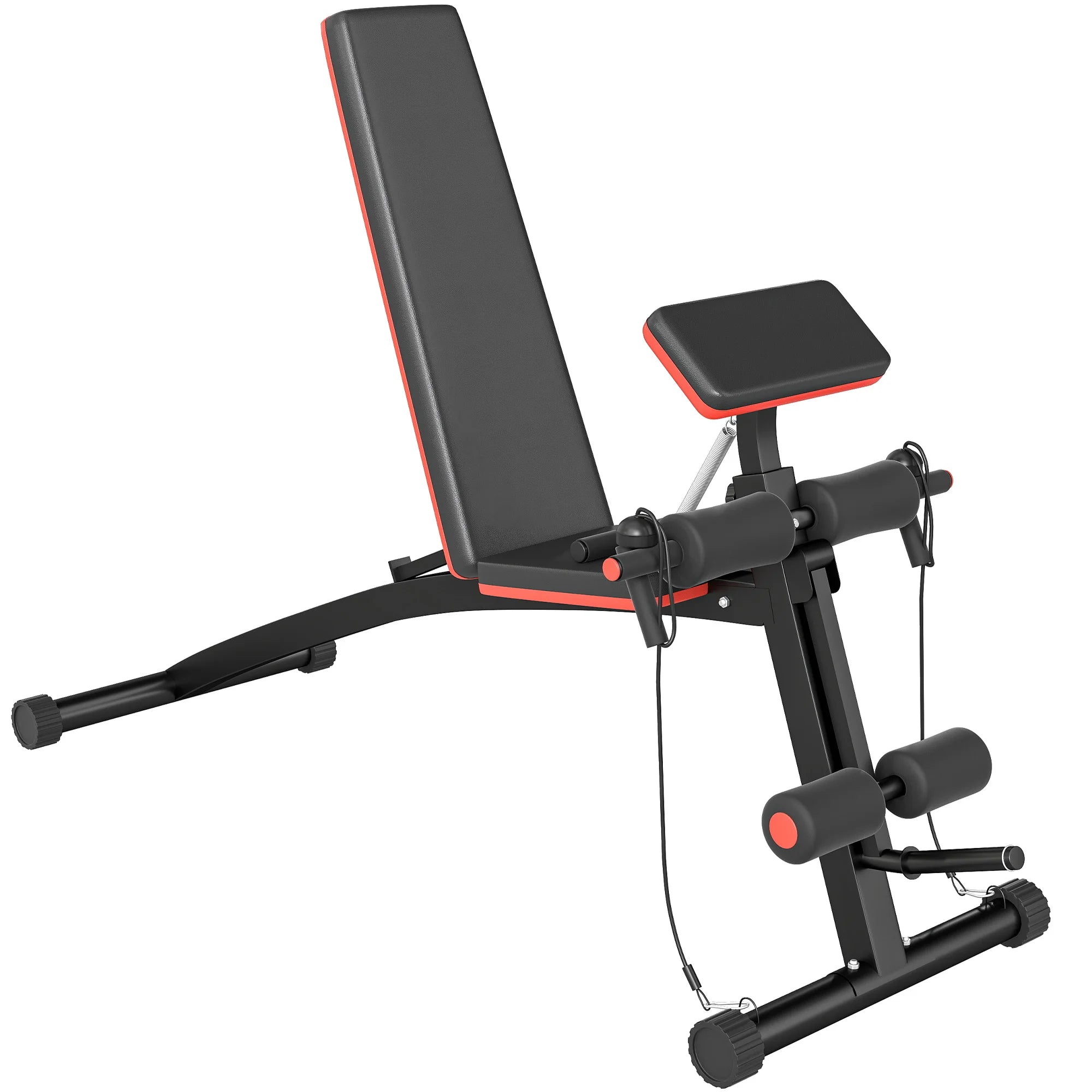 HOMCOM Banco de Pesas Inclinable Banco de Musculación Respaldo Inclinable